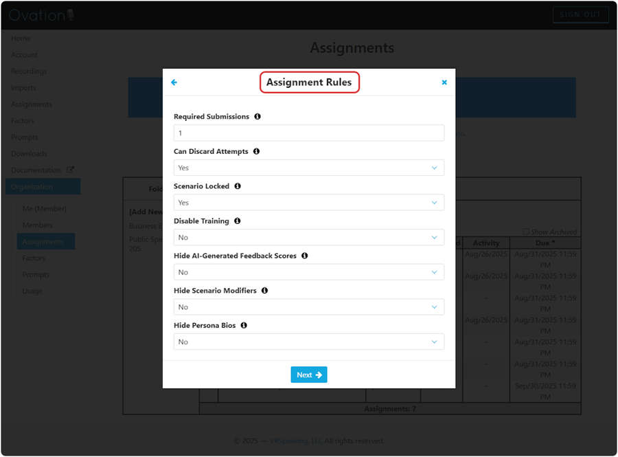 Edit the Assignment Rules
